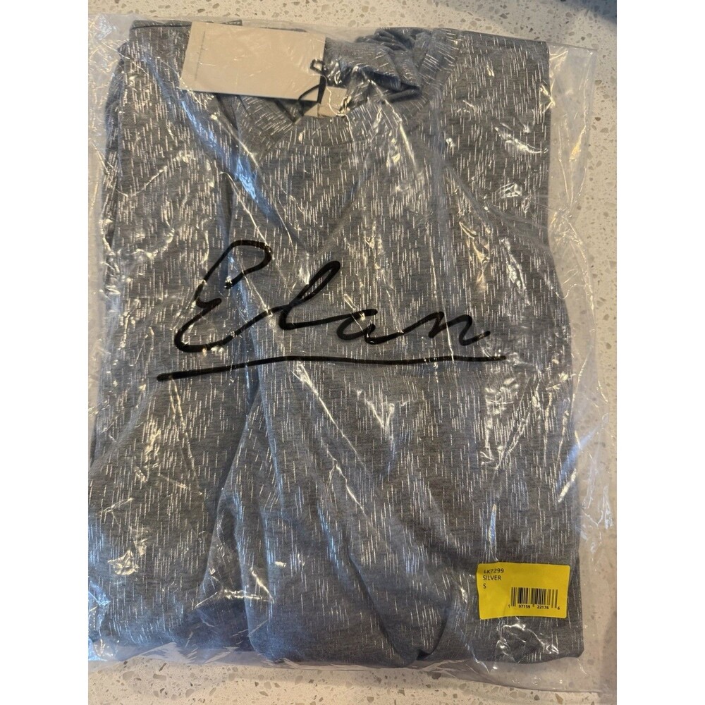 Elan Silver Metallic Short Sleeve T-shirt Jumpsuit S - Malia - Picture 3 of 7